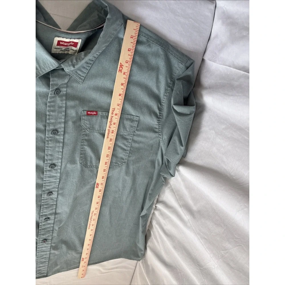 Wrangler Short Sleeve Button-Down Shirt – Men’s Sz 3XL Green 60